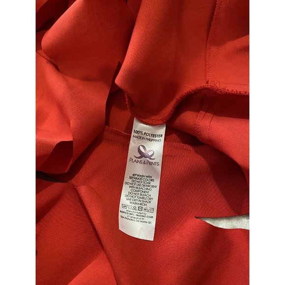 Women’s Red Cutout Ruffle Midi Fit Flare Dress Medium, Size 6US Imported NWT - Picture 8 of 9